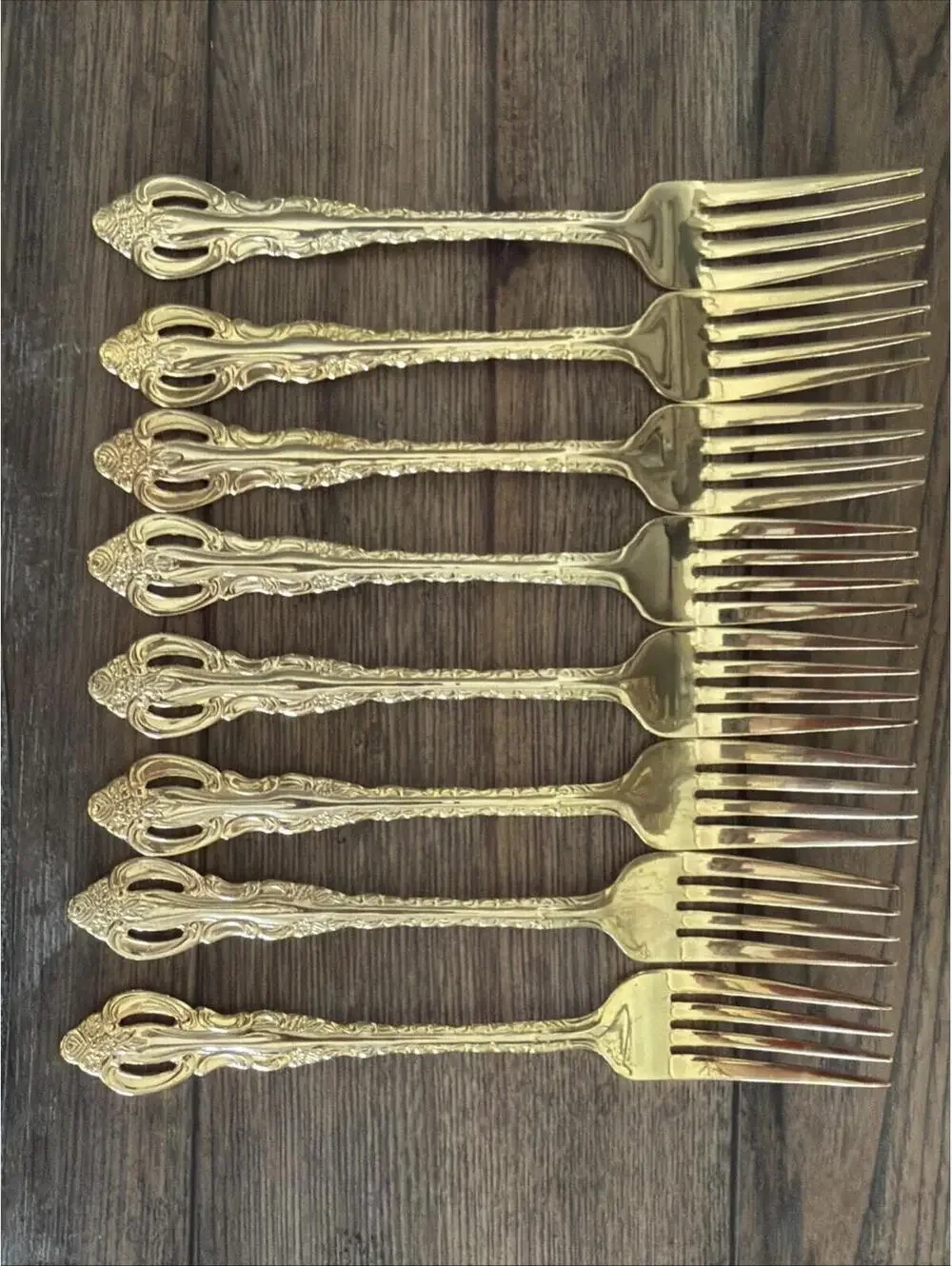 Wallace Silver “Countess” Gold Flatware Set – Service for 8 - 40 Pieces